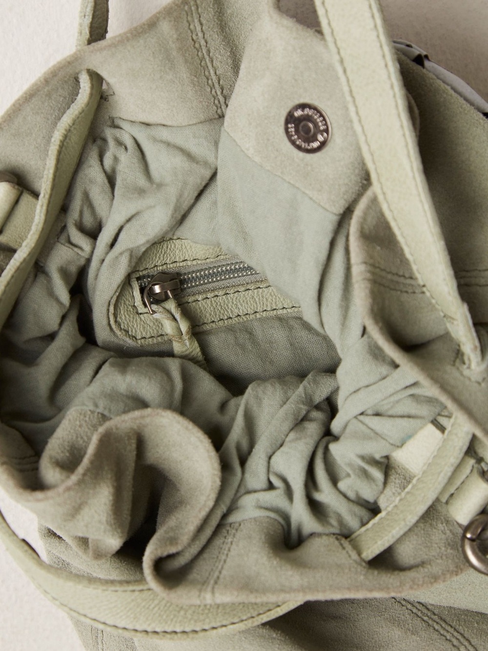 We The Free Sage Drawstring Tote in Light Sage - Picture 4 of 5